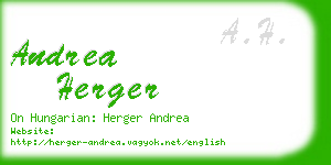 andrea herger business card